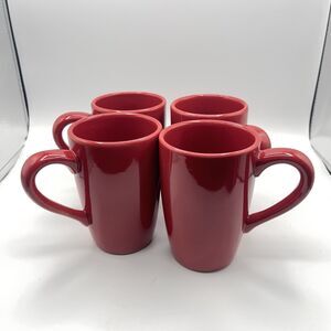 Set Of 4 Pier 1 Essential Colours Coffee Mugs Red